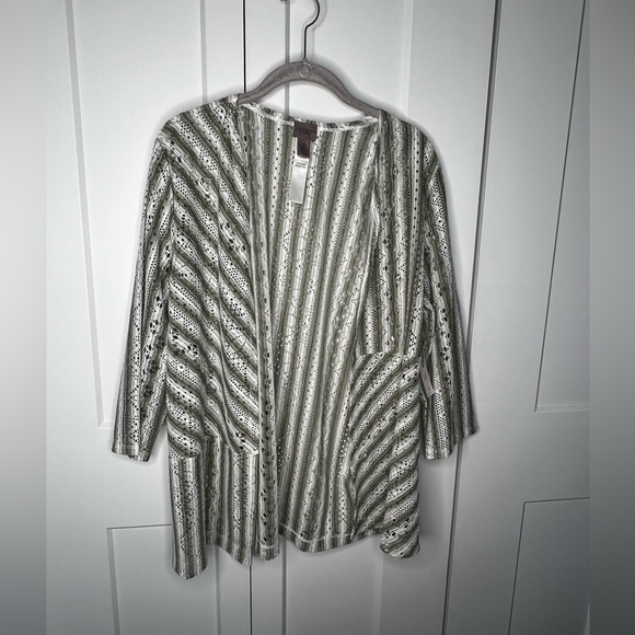 Chico's Sweaters - FINAL SALE Chico's Easywear NWT River Lines Striped Cardigan Jacket Large 2